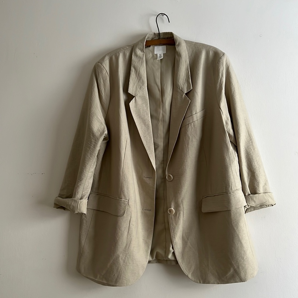 H&M Oversized Linen Blazer
